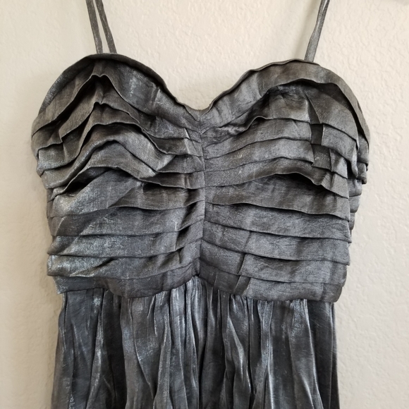 NWT Urban Outfitters Pewter Pleated Cocktail Dress - Picture 2 of 8